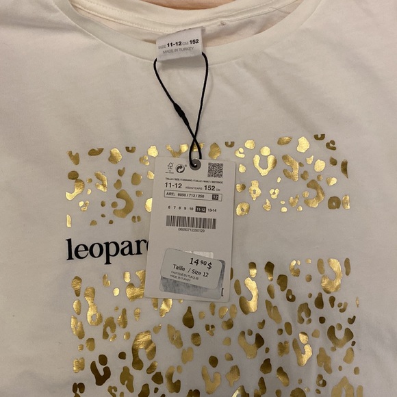 Zara girls long sleeve white t-shirt - Picture 4 of 4